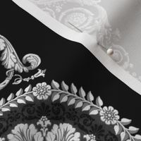 Neoclassical Damask ~  Black and White