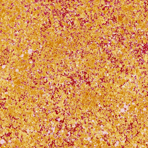 Gold Red, and Light Pink Splatter Painting