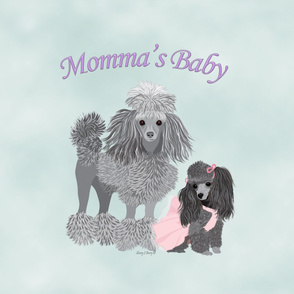 Poodle - Momma Pearly & baby Precious  