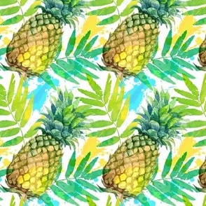 Watercolor pineapples