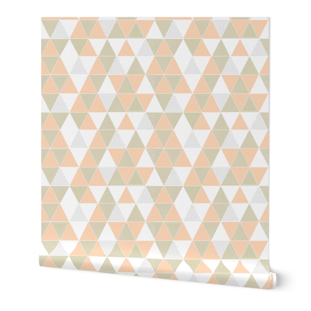 Blush Taupe Dot Triangles