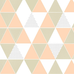 Blush Taupe Dot Triangles