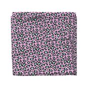 Leopard pastel green on pink