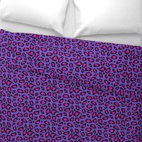 Leopard print hot pink on purple