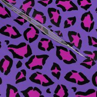 Leopard print hot pink on purple