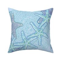 Starfish and Coral - Blue