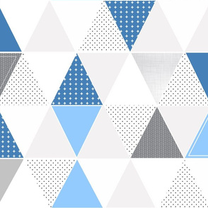 Pattern Play Triangles Blues