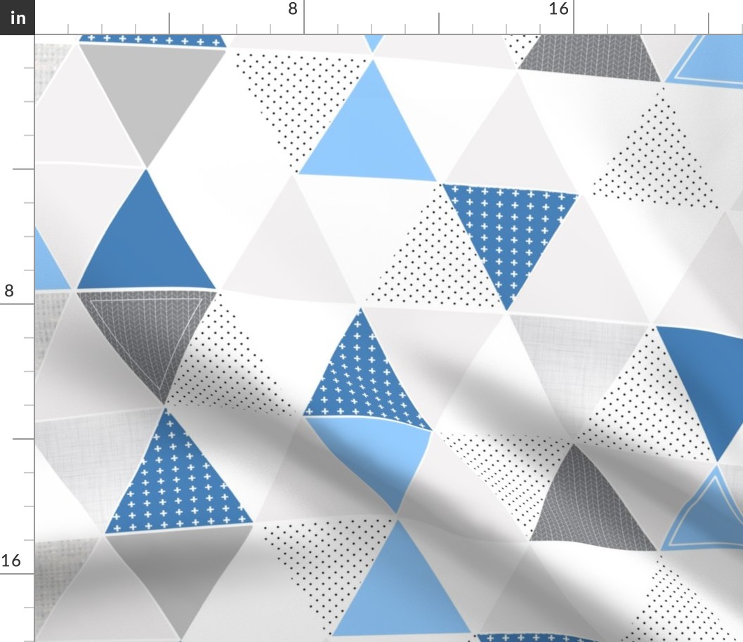 Pattern Play Triangles Blues