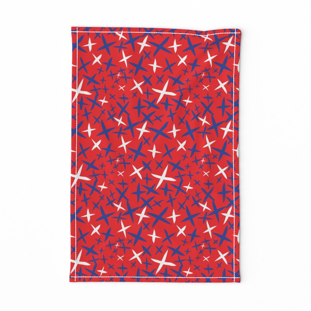 X Marks the Spot-Independence Day-Bright Red-Red White and Blue Primitive Stars