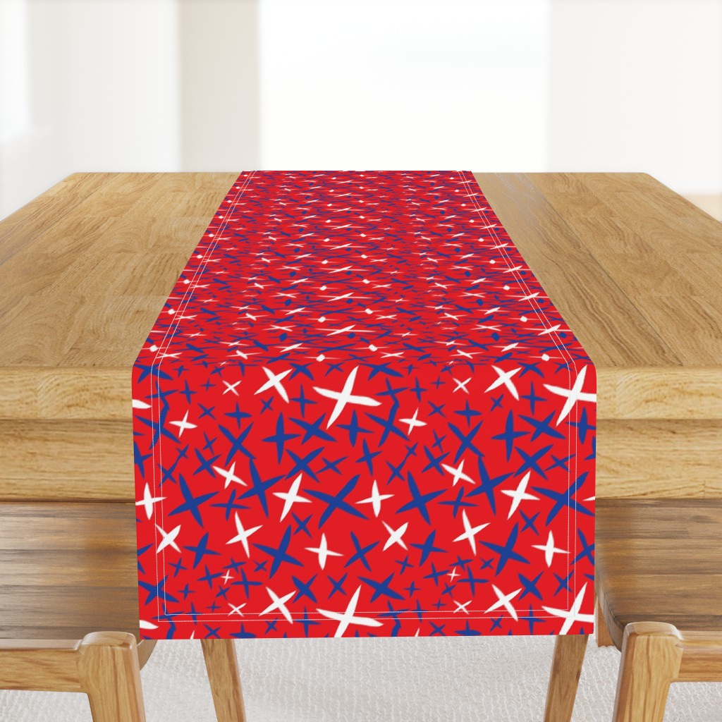 X Marks the Spot-Independence Day-Bright Red-Red White and Blue Primitive Stars