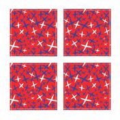 X Marks the Spot-Independence Day-Bright Red-Red White and Blue Primitive Stars