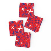 X Marks the Spot-Independence Day-Bright Red-Red White and Blue Primitive Stars