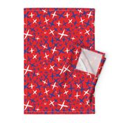 X Marks the Spot-Independence Day-Bright Red-Red White and Blue Primitive Stars