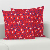 X Marks the Spot-Independence Day-Bright Red-Red White and Blue Primitive Stars