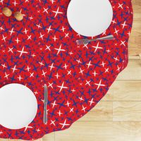 X Marks the Spot-Independence Day-Bright Red-Red White and Blue Primitive Stars