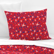 X Marks the Spot-Independence Day-Bright Red-Red White and Blue Primitive Stars