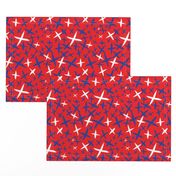 X Marks the Spot-Independence Day-Bright Red-Red White and Blue Primitive Stars