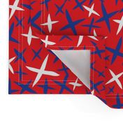 X Marks the Spot-Independence Day-Bright Red-Red White and Blue Primitive Stars