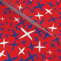 X Marks the Spot-Independence Day-Bright Red-Red White and Blue Primitive Stars