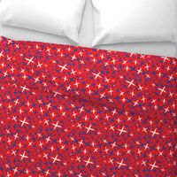 X Marks the Spot-Independence Day-Bright Red-Red White and Blue Primitive Stars