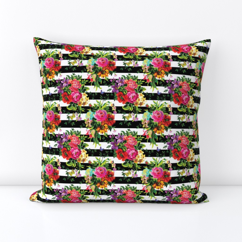 5.15" Floral Pop Stripes - Small Print