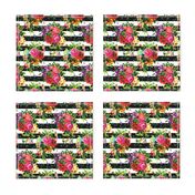 5.15" Floral Pop Stripes - Small Print