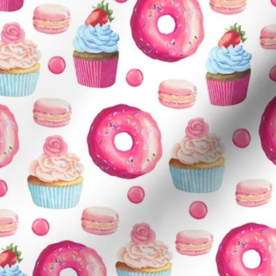 Pink Donut and Cupcake