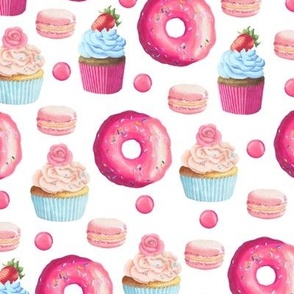 Pink Donut and Cupcake