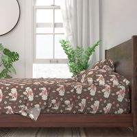 Floral Tribal Buffalo - Brown