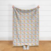 Geometric abstract dots and stripes colorful memphis style design multi color