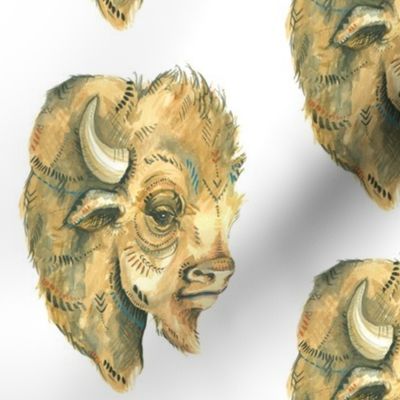Painted Buffalo Head
