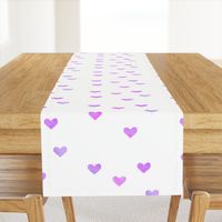 Purple and Pink Watercolor Hearts