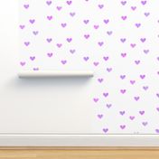 Purple and Pink Watercolor Hearts