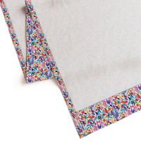 Popping Color Painted Floral on White Small