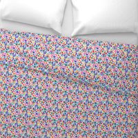 Popping Color Painted Floral on White Small