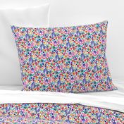 Popping Color Painted Floral on White Small