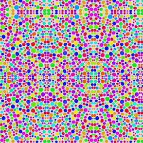 Rainbow Dots Mosaic on Lilac