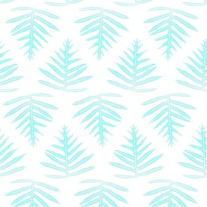 Fern Array Faded Turquoise 150