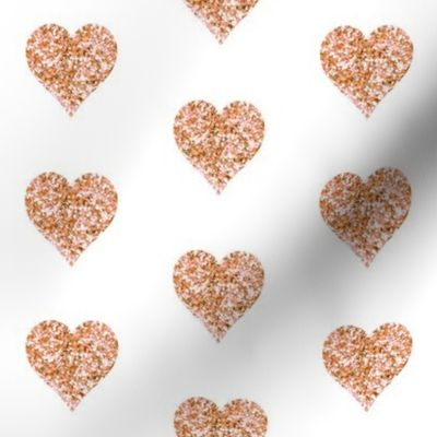 Rose Gold Glitter Hearts