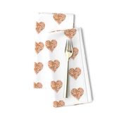 Rose Gold Glitter Hearts