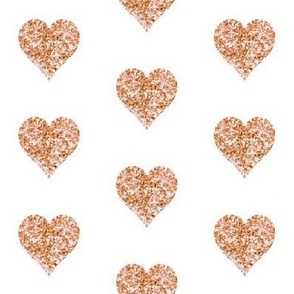 Rose Gold Glitter Hearts