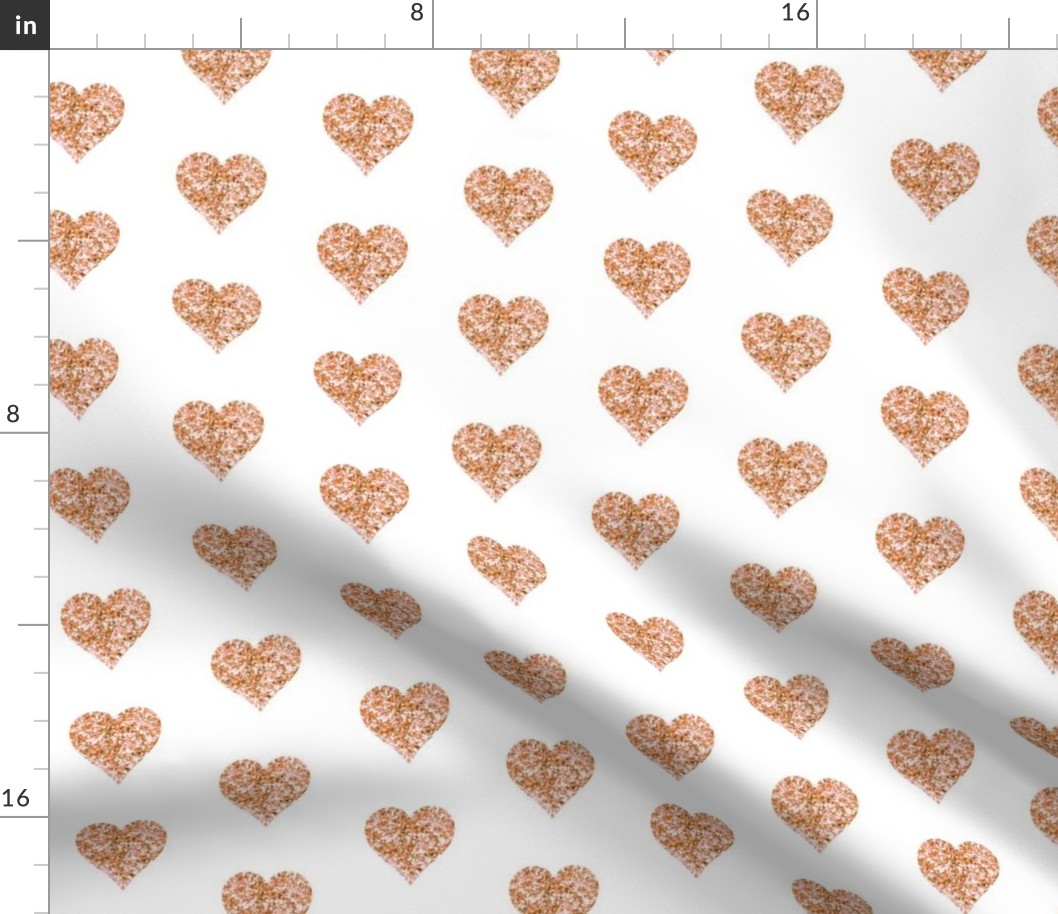 Rose Gold Glitter Hearts