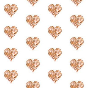 Rose Gold Glitter Mini Hearts