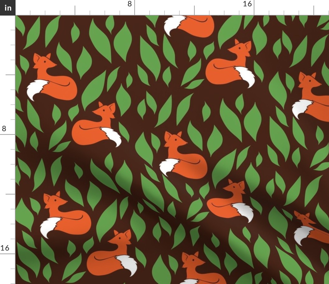 Foxes in the Woodland pattern 