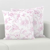 Dinosuar Toile Hot Pink 