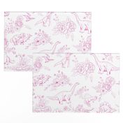 Dinosuar Toile Hot Pink 