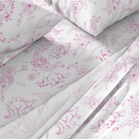 Dinosuar Toile Hot Pink 