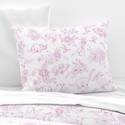 Dinosuar Toile Hot Pink 