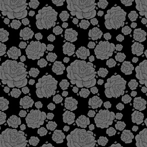 just roses - 2greys/black