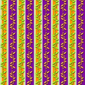 Leafy Stripe Yellow and Purple